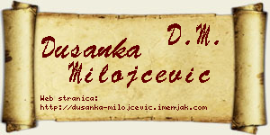 Dušanka Milojčević vizit kartica